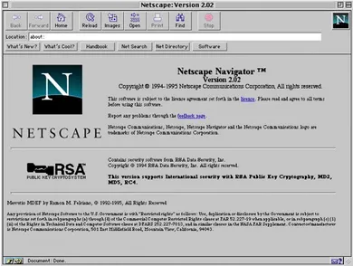 Le navigateur Netscape et son fond gris.